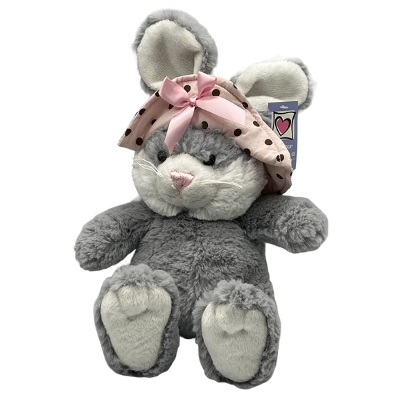 GANZ | Toys | Ganz Sunny Bunny Gray Bunny Rabbit Plush Pink Polka Dot ...